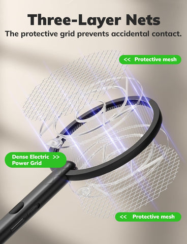 YISSVIC fly zapper racket used during camping for quick pest relief
