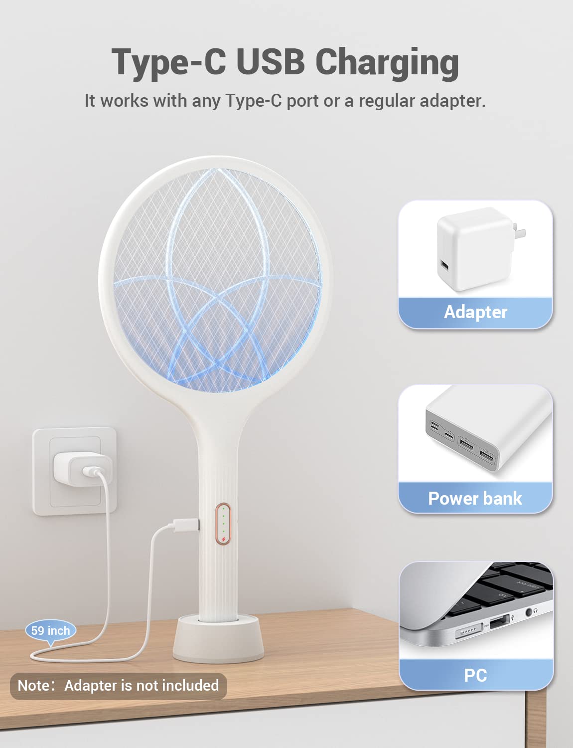YISSVIC electric zapper kills bugs instantly with minimal effort.