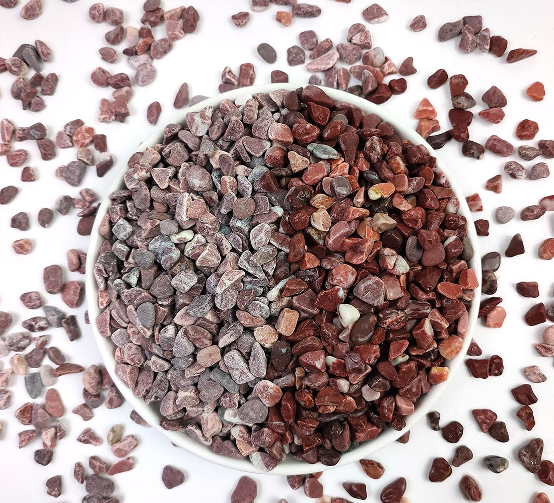 YISZM 2lb succulent gravel in red, 1/5-inch, ideal for drainage and display