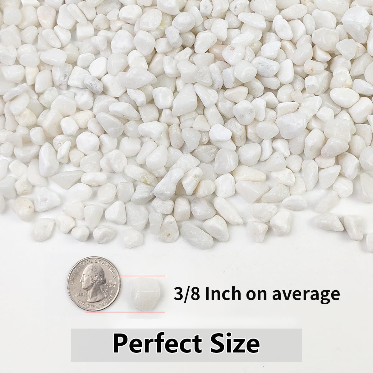 YISZM aquarium-safe pebbles ready for clean tank decor.
