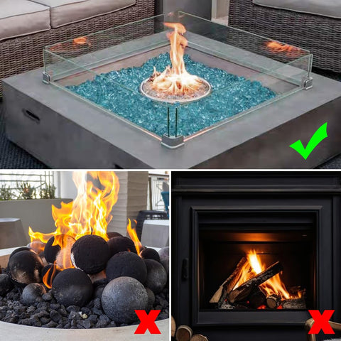 YISZM Aqua Blue glass enhances landscaped features with color and shimmer.