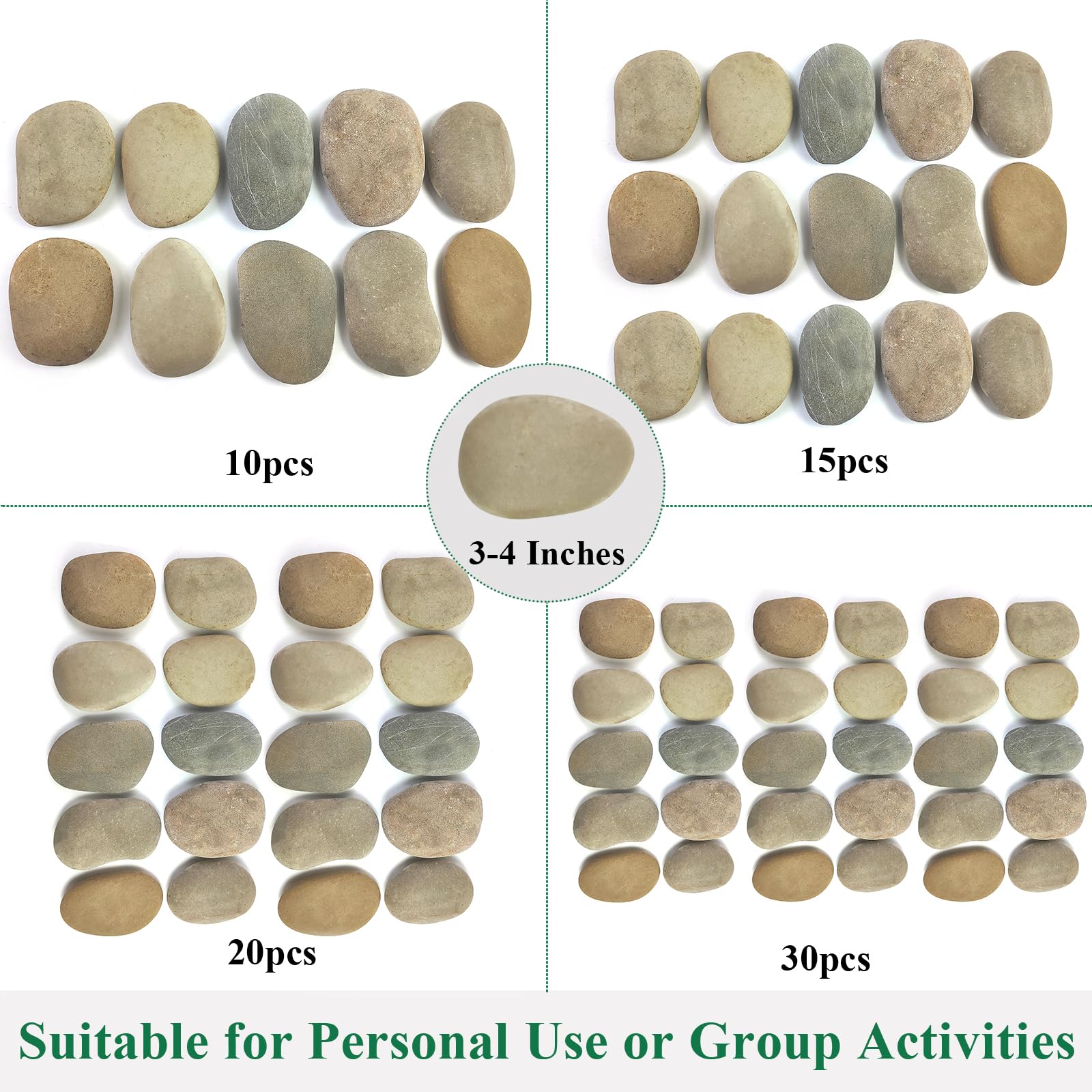 YISZM flat river rocks for DIY crafts and kids' art.