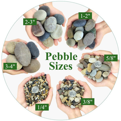 YISZM natural river pebbles closeup, smooth texture ideal for interior décor