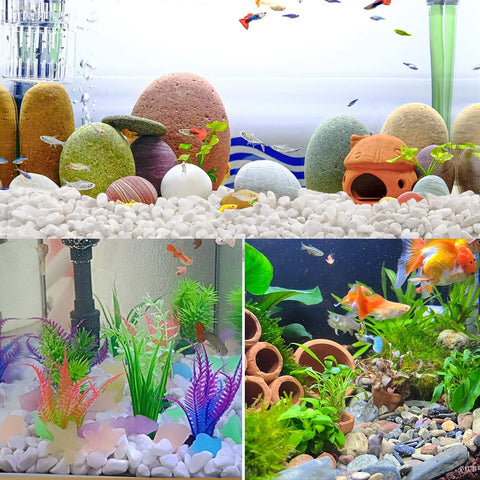 YISZM natural stone gravel; dye-free, non-toxic, pet-friendly