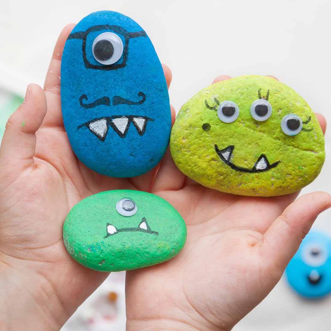 YISZM natural stone painting stones, easy to color with acrylic.