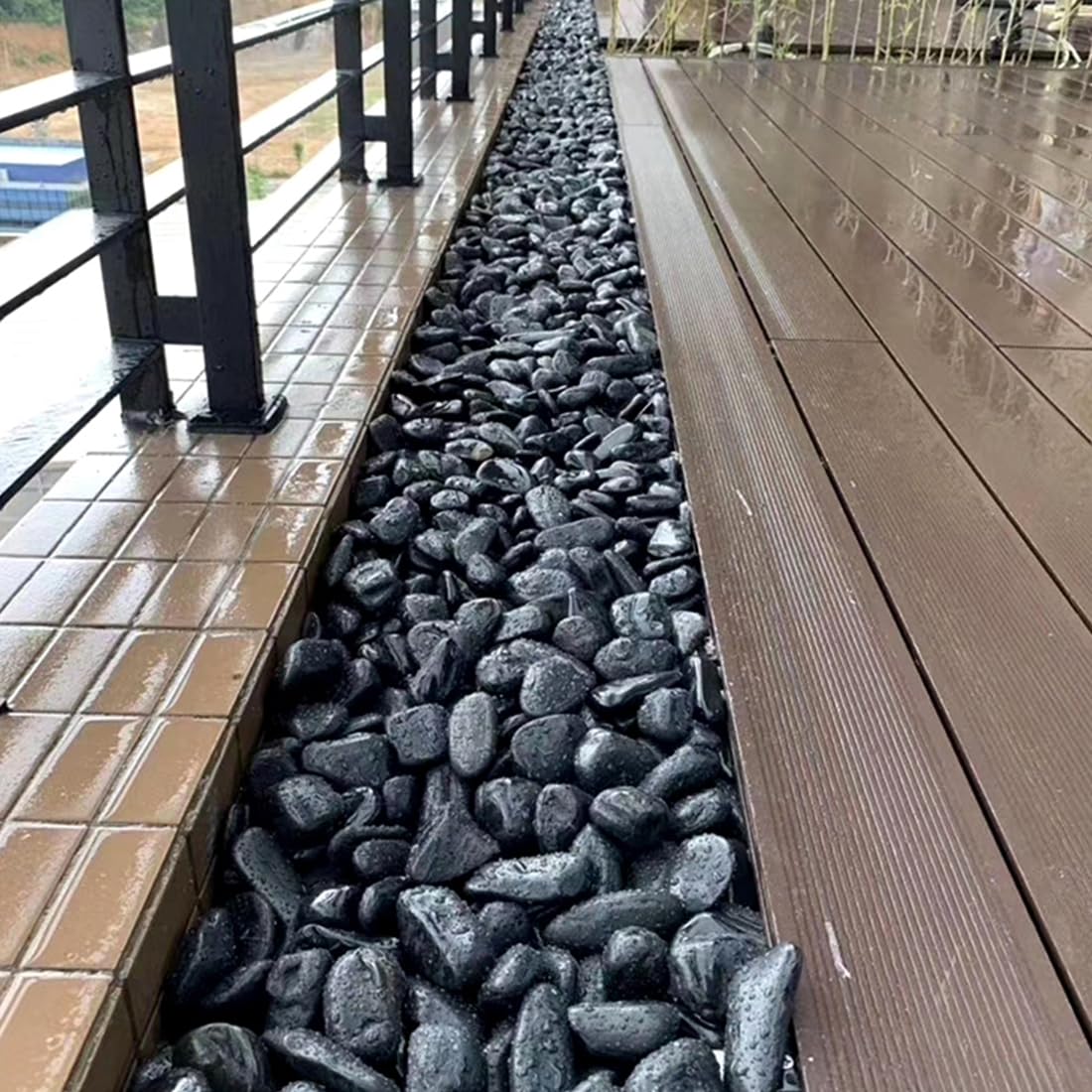 YISZM planter decorative stones closeup enhances indoor or outdoor decor