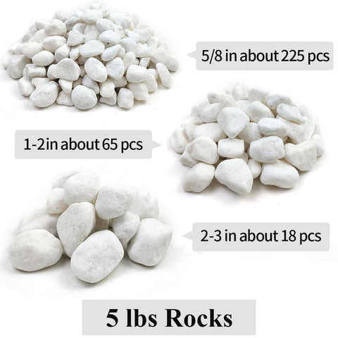 YISZM polished pebbles enhance vases and candle arrangements.