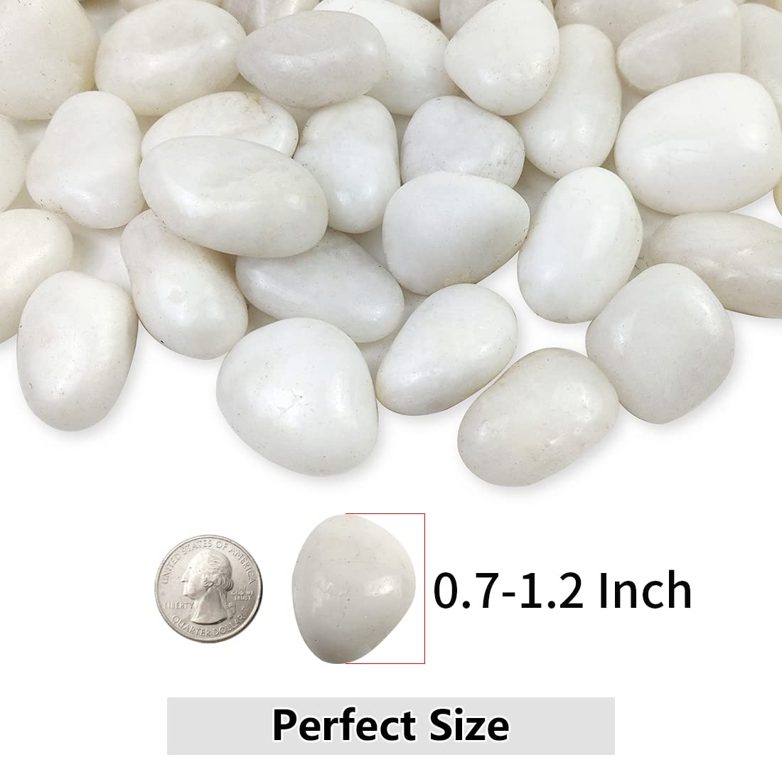 YISZM polished river rocks add natural texture and lasting shine to décor.