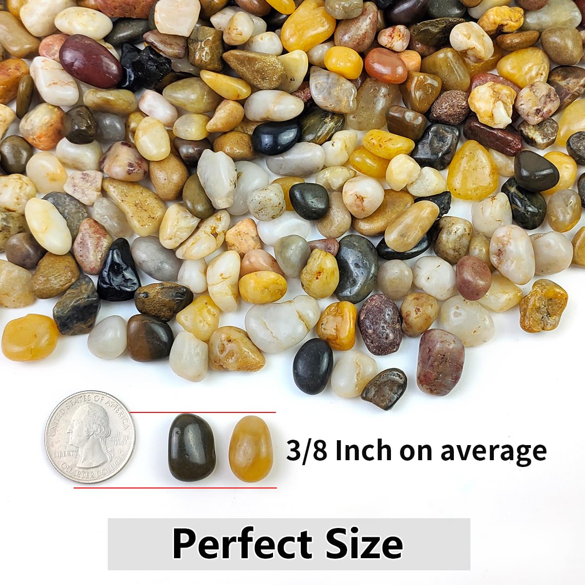YISZM river rocks for aquariums and terrariums provide clean presentation and safe substrate