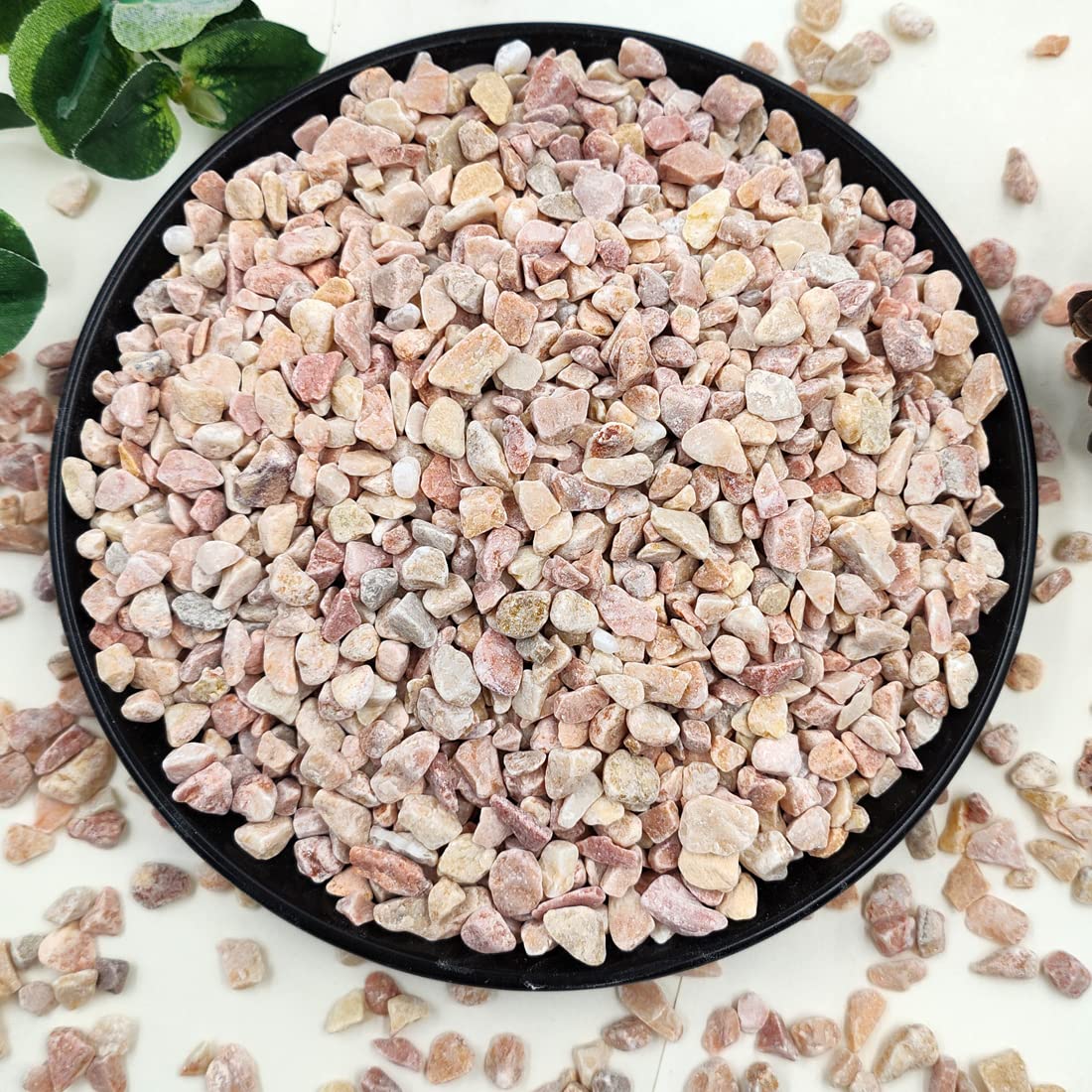 YISZM succulent gravel peach one-fifth inch for drainage and decorative pots.