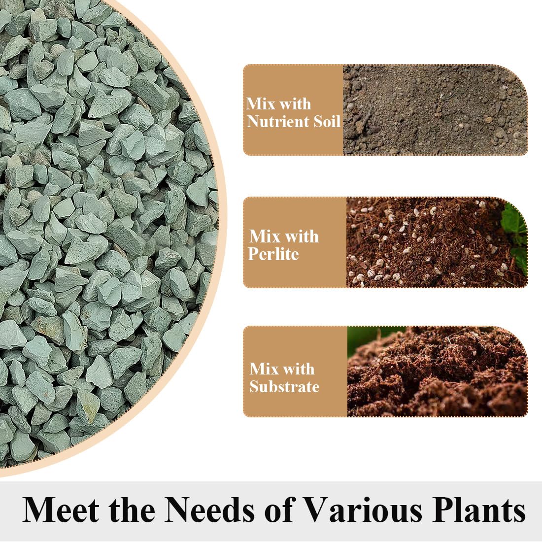 YISZM decorative stones add a modern touch to indoor plant displays.
