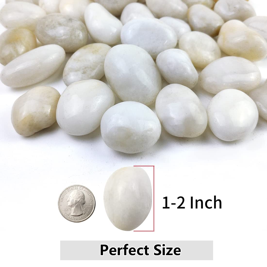 YISZM white river rocks for potted plants promote drainage and moisture balance.