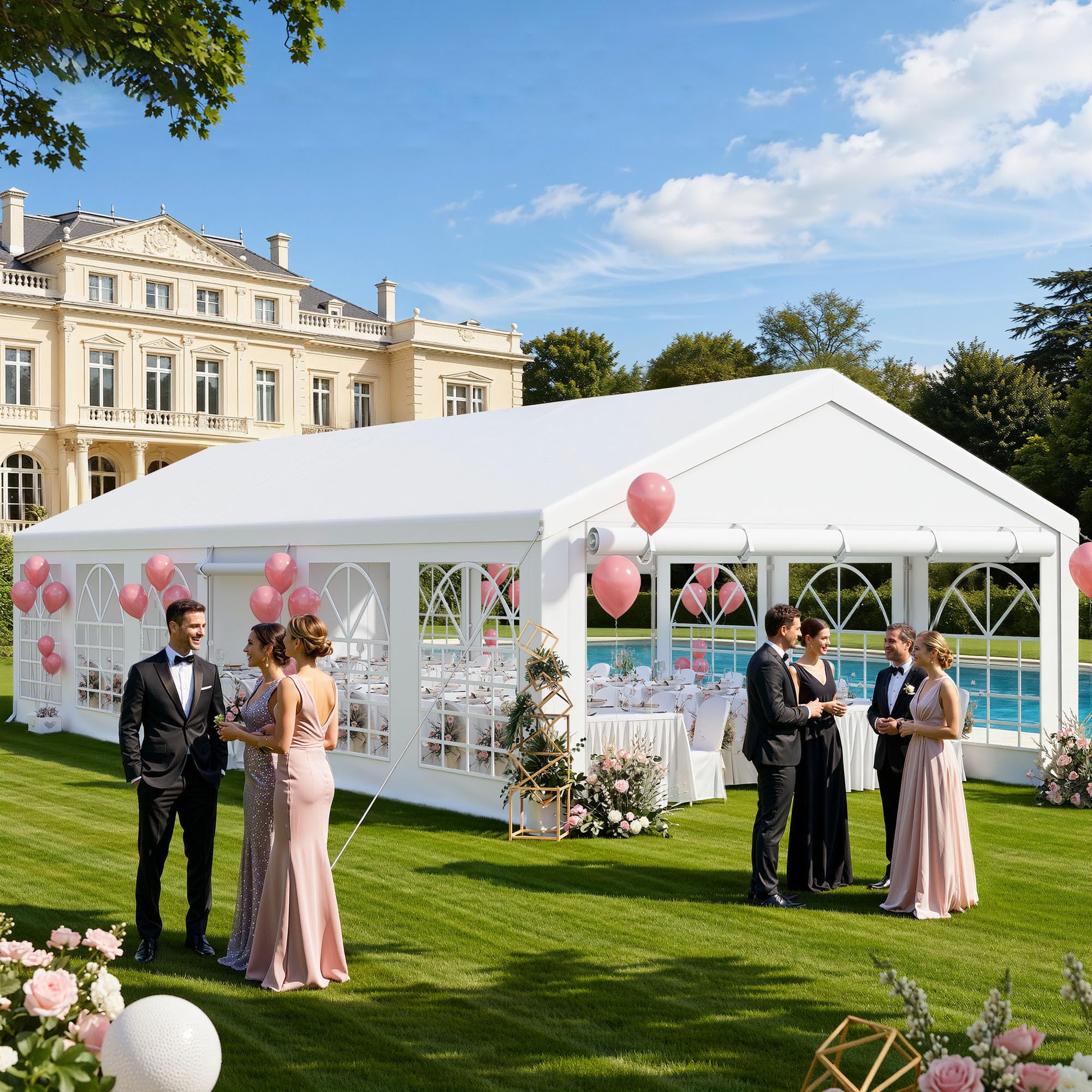 YITAHOME tent sidewall with window shows ventilation and UV protection