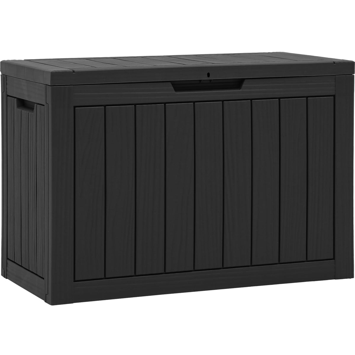 YITAHOME 45gal deck box for outdoor storage keeps cushions dry and organized.