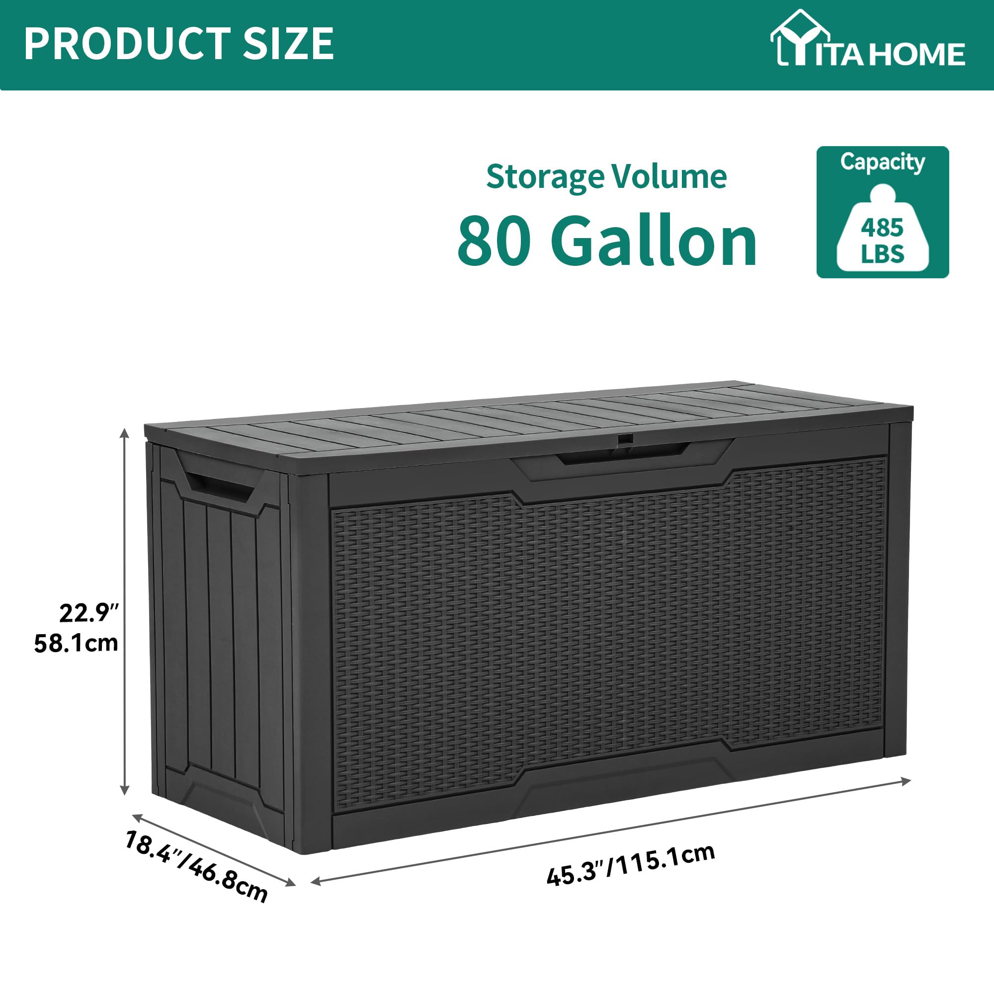 YITAHOME bench-seat design supports up to 485 pounds.