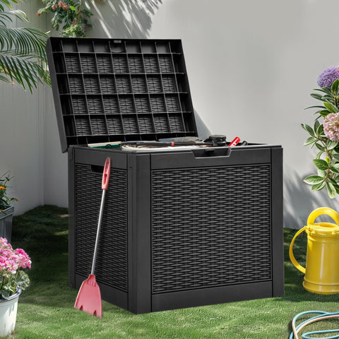 YITAHOME rattan-effect lid adds stylish outdoor charm.