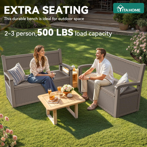YITAHOME bench seated with two to three people for garden lounging.