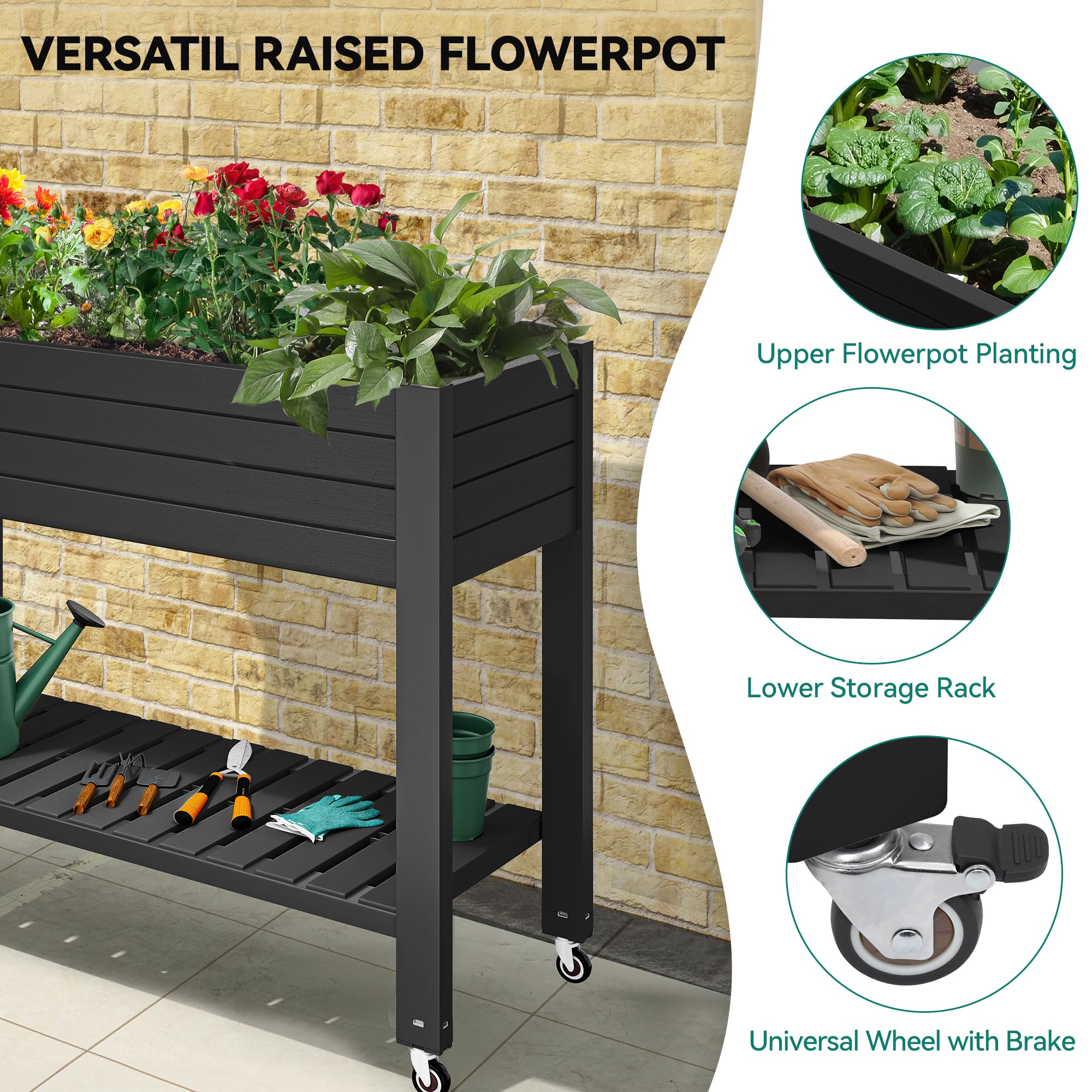 YITAHOME central divider keeps soil and water separate for moisture control