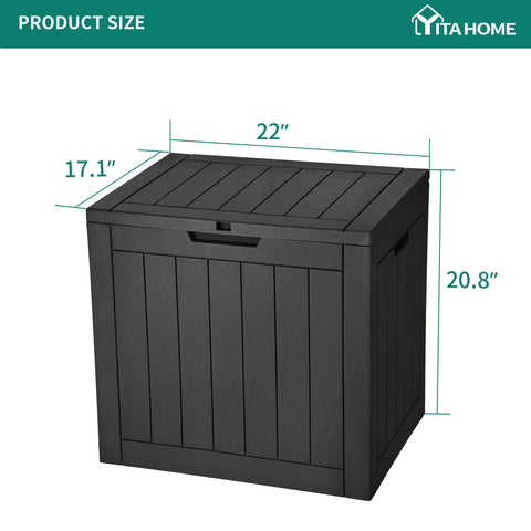 YITAHOME deck box dimensions fit compact patios and balconies.