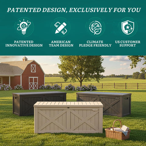 YITAHOME deck box easy assembly with tools included