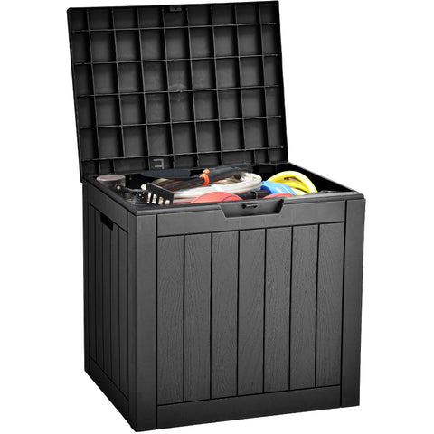 YITAHOME deck box front view shows spacious, weather-ready storage.