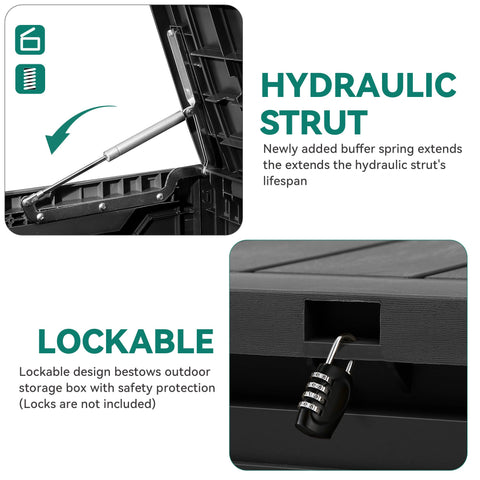 Dual side handles help move the box even when loaded.