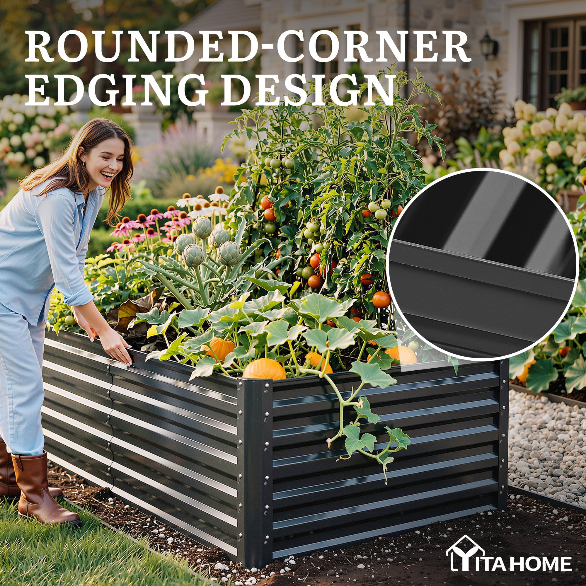 YITAHOME galvanized steel frame delivers durability for long-term outdoor gardening