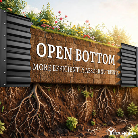 YITAHOME ground stakes and crossbars reinforce soil capacity and frame integrity