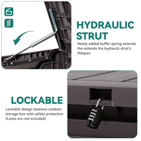 Hydraulic struts offer smooth, safe opening for easy access