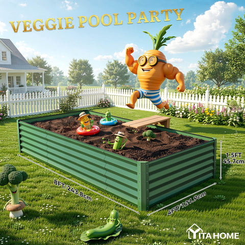 YITAHOME included safety gloves for garden setup.