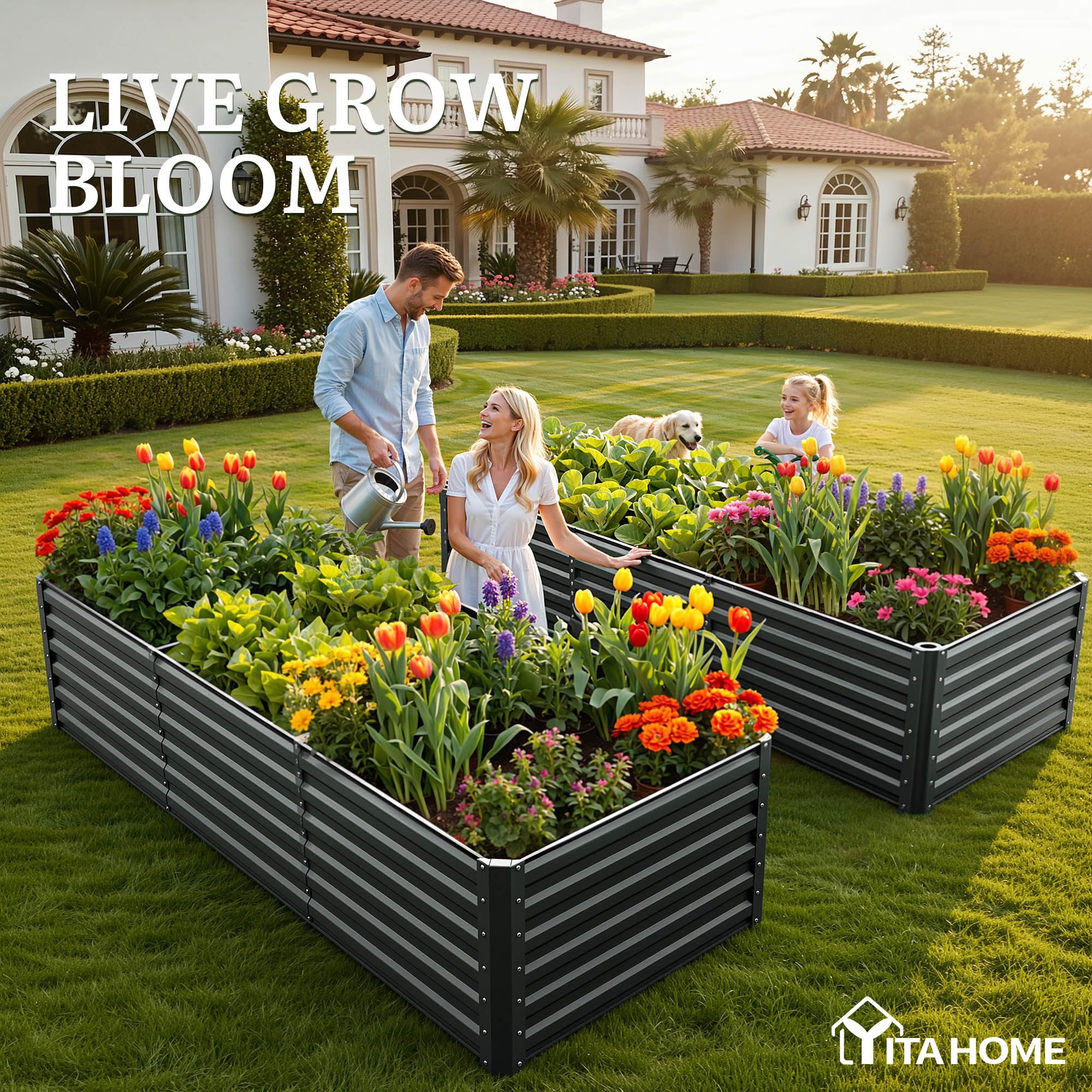 YITAHOME galvanized steel panel construction supports long-term planting