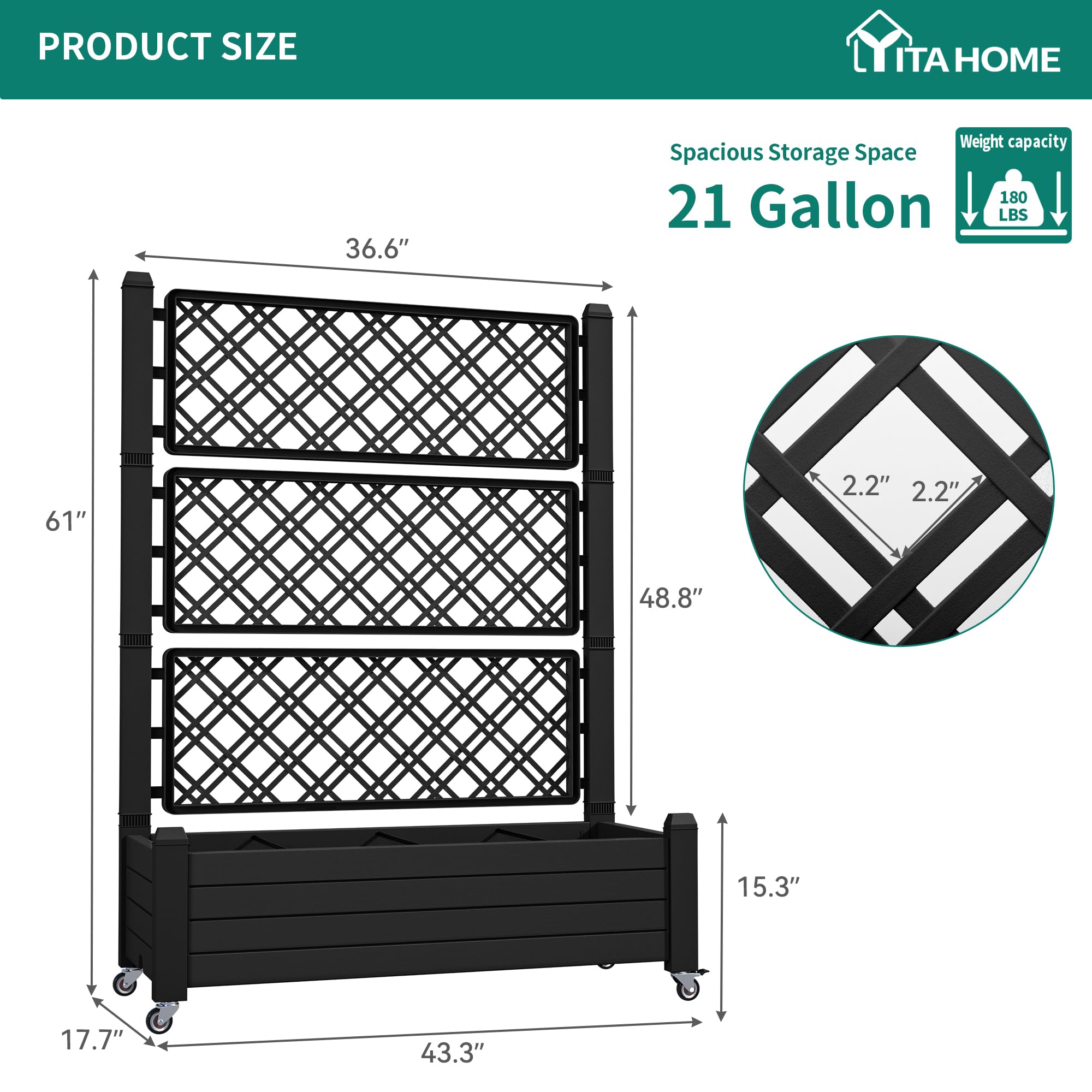 YITAHOME planter ships with clear instructions for quick assembly.