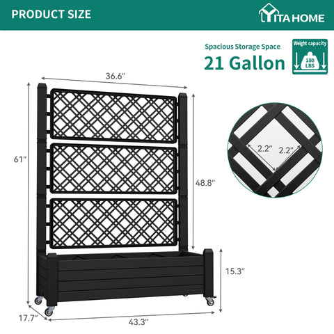 YITAHOME planter ships with clear instructions for quick assembly.