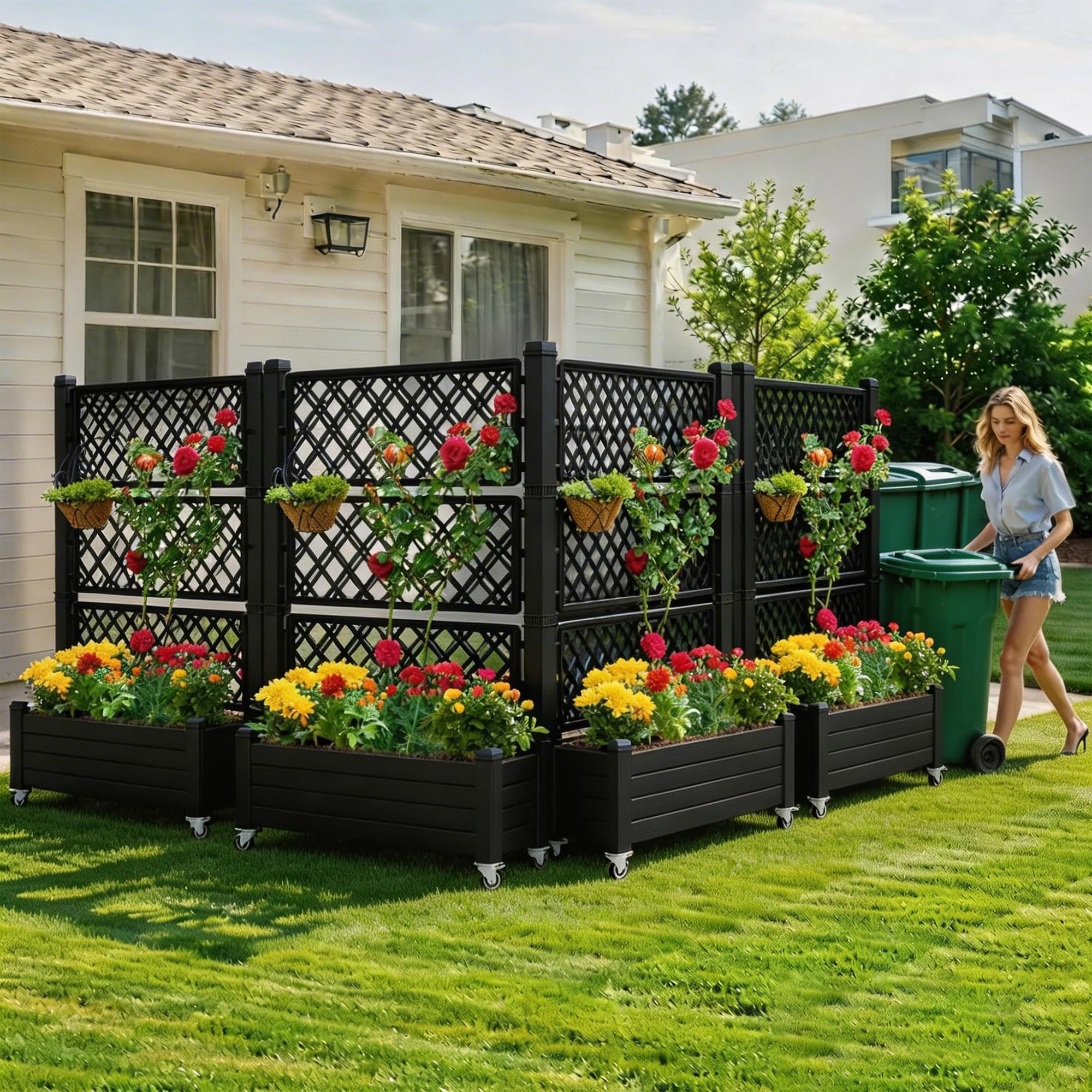 YITAHOME planter features float water level system for moisture awareness.