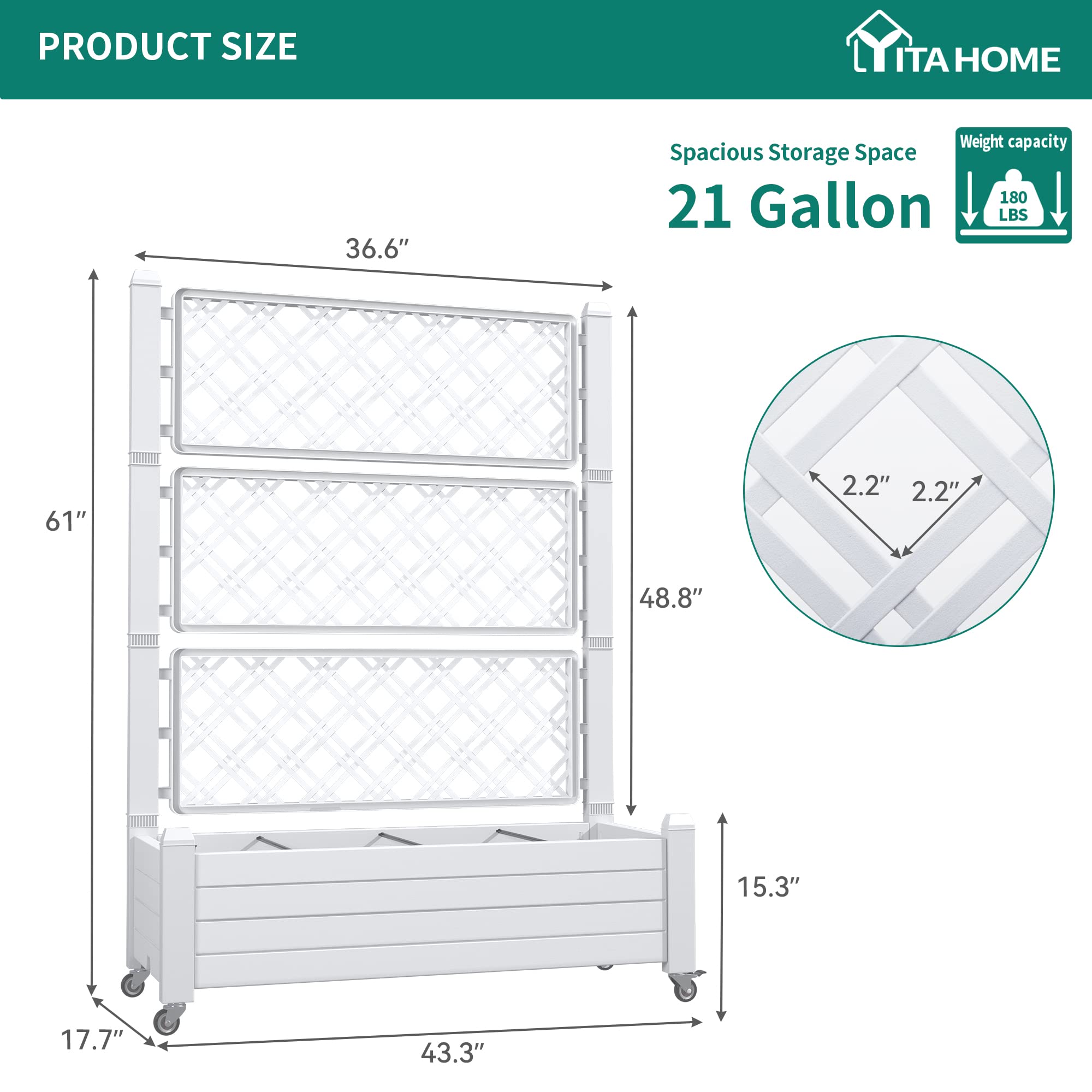 Clear assembly guide for the YITAHOME planter box trellis