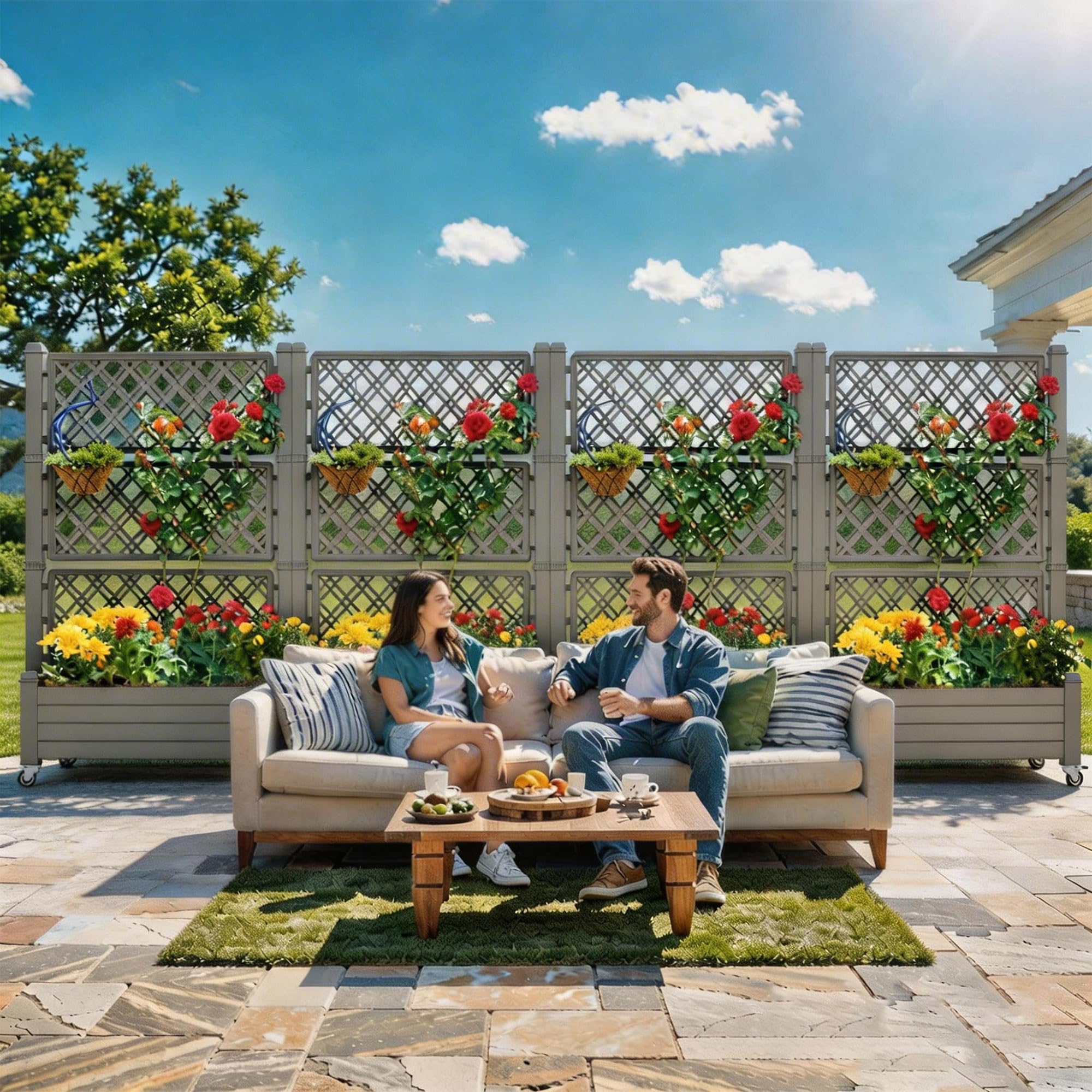 YITAHOME planter box trellis water level monitor helps manage moisture