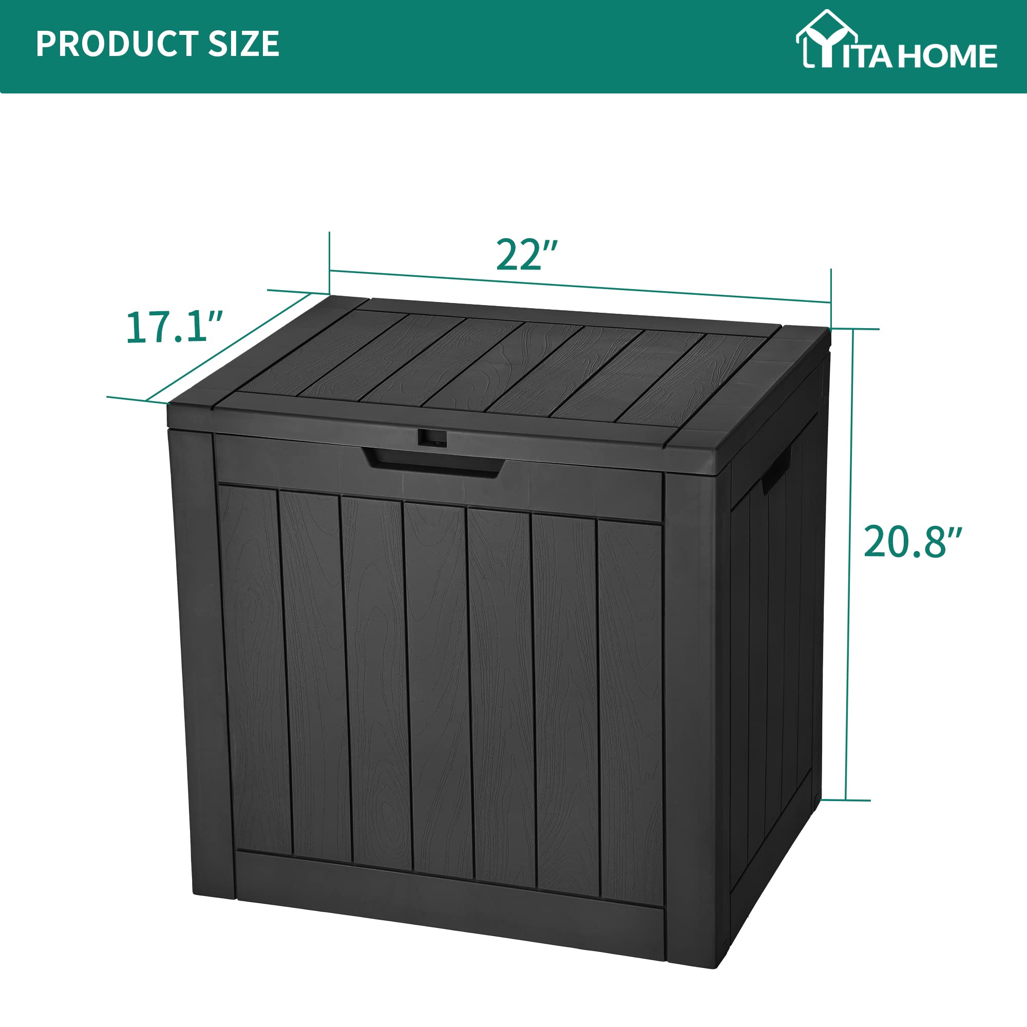 Pool accessories stored safely in YITAHOME deck box