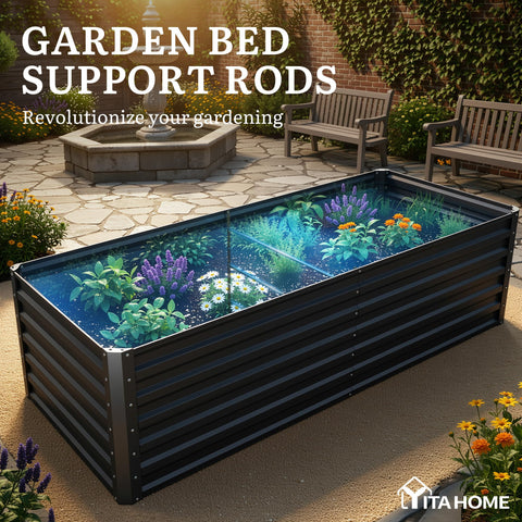 YITAHOME reinforced crossbars enhance bed stability during planting and watering