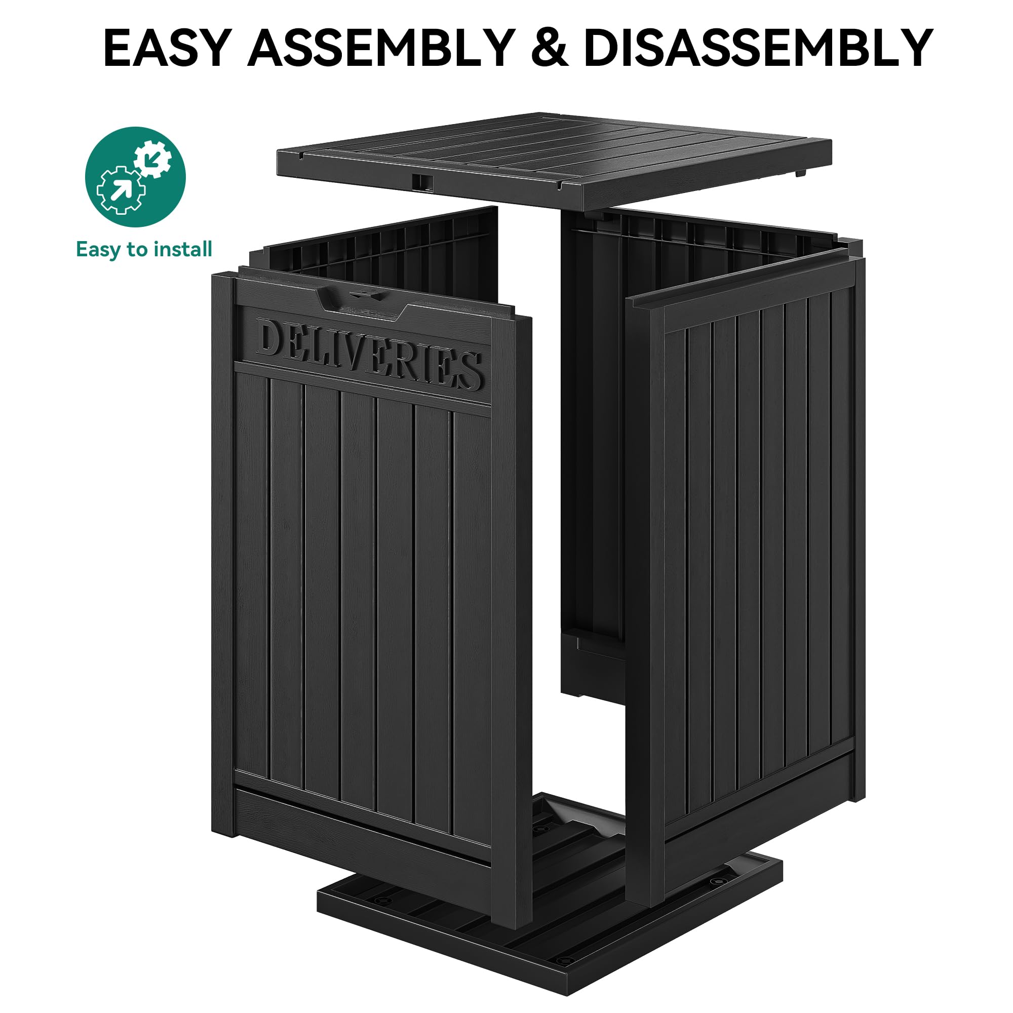 Easy tool-free assembly with YITAHOME resin box for quick setup