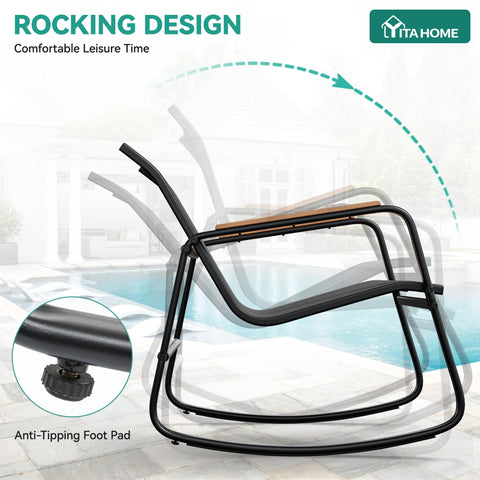 YITAHOME rust-resistant coating protects the metal frame against weather.