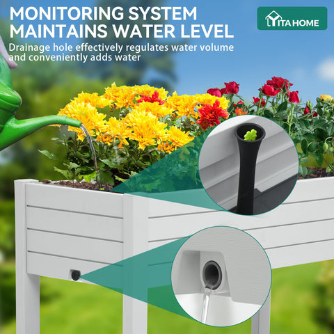 Side drainage holes optimize moisture and prevent overwatering.