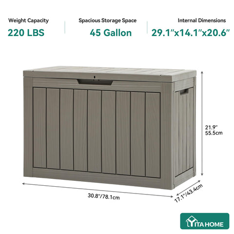 YITAHOME dimensions 30.8 by 17.1 by 21.9 inches fit porches.