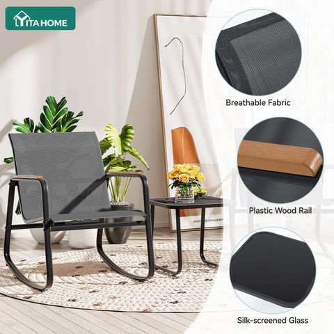 YITAHOME tear-resistant fabric seat provides durable outdoor seating.