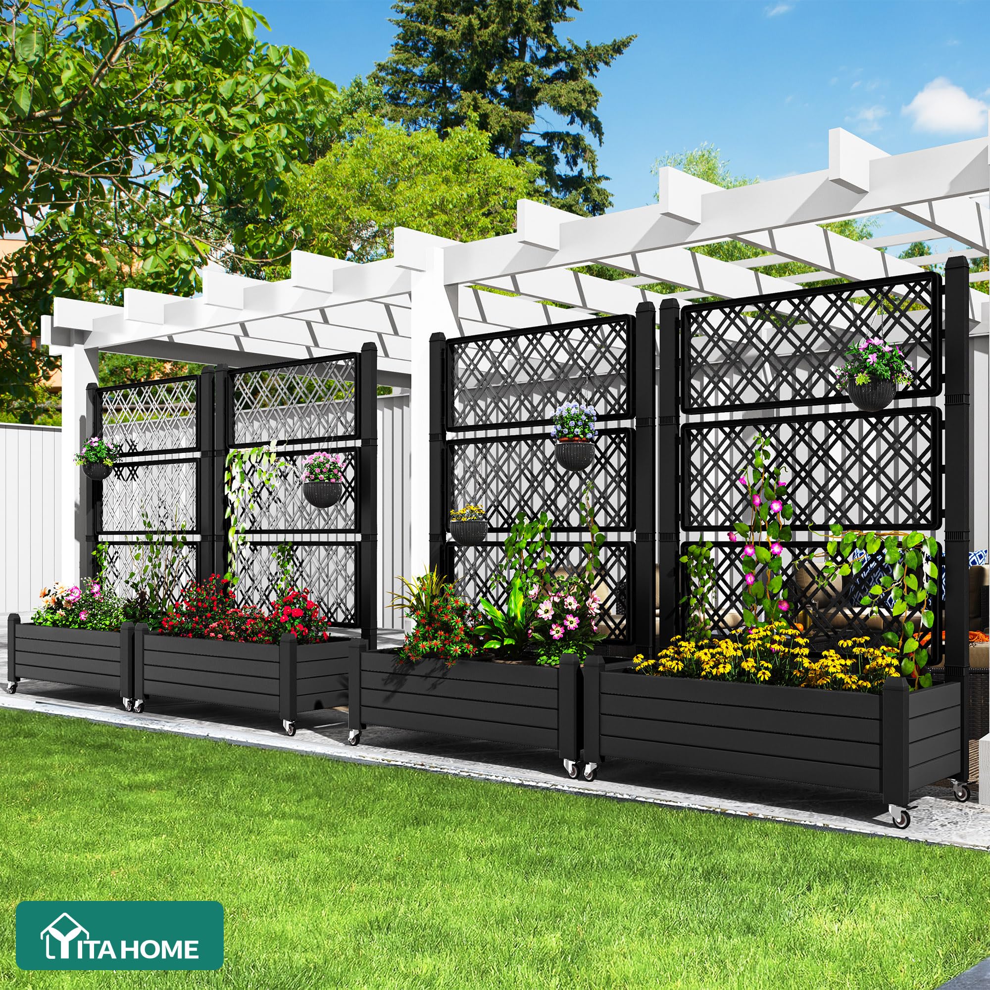 YITAHOME weather-resistant resin construction withstands sun and rain for lasting appeal.
