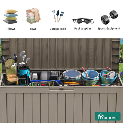 YITAHOME weather-resistant resin construction withstands rain and sun.