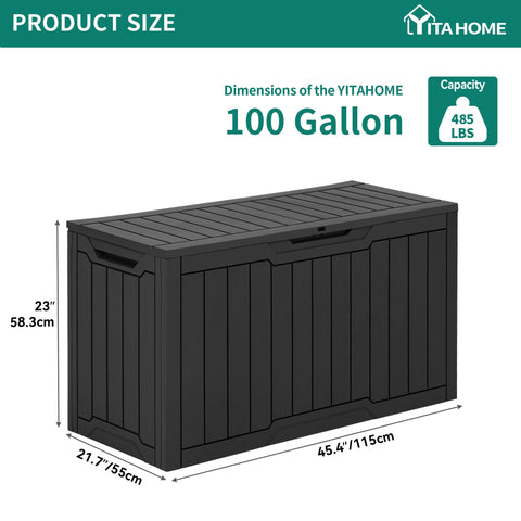 Wood-grain texture of the YITAHOME box blends with any patio décor.