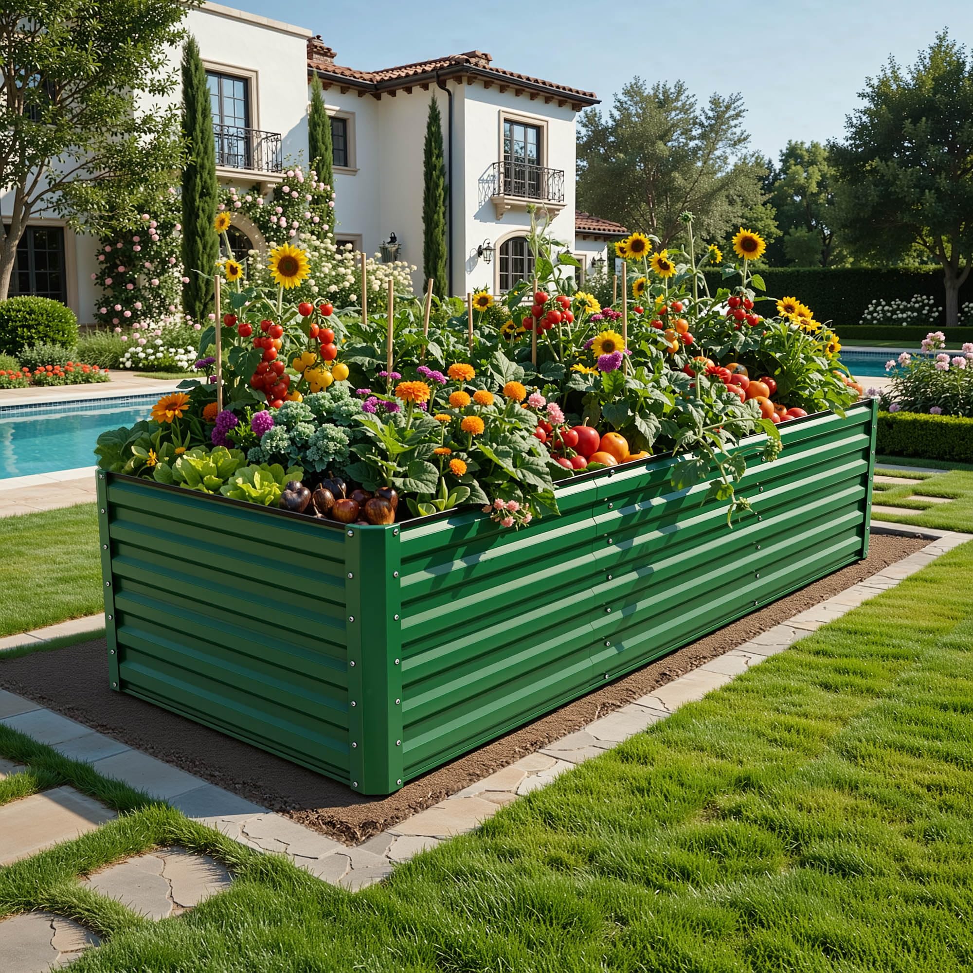 YITAHOME yard installation image shows quick setup and durable frame for long-lasting outdoor use.