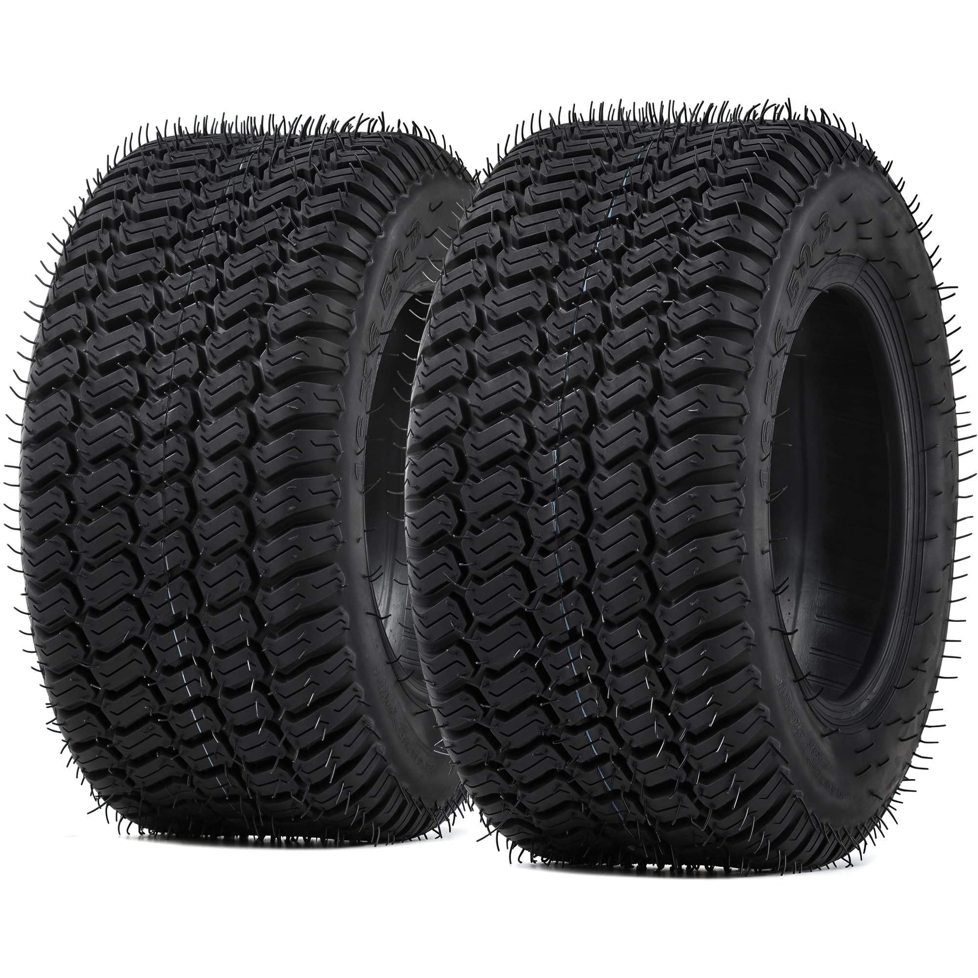 YITAMOTOR 16x6.50-8 lawn mower tire front view with turf-friendly tread.
