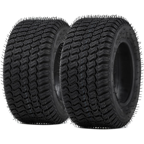 YITAMOTOR 16x6.50-8 lawn mower tire front view with turf-friendly tread.
