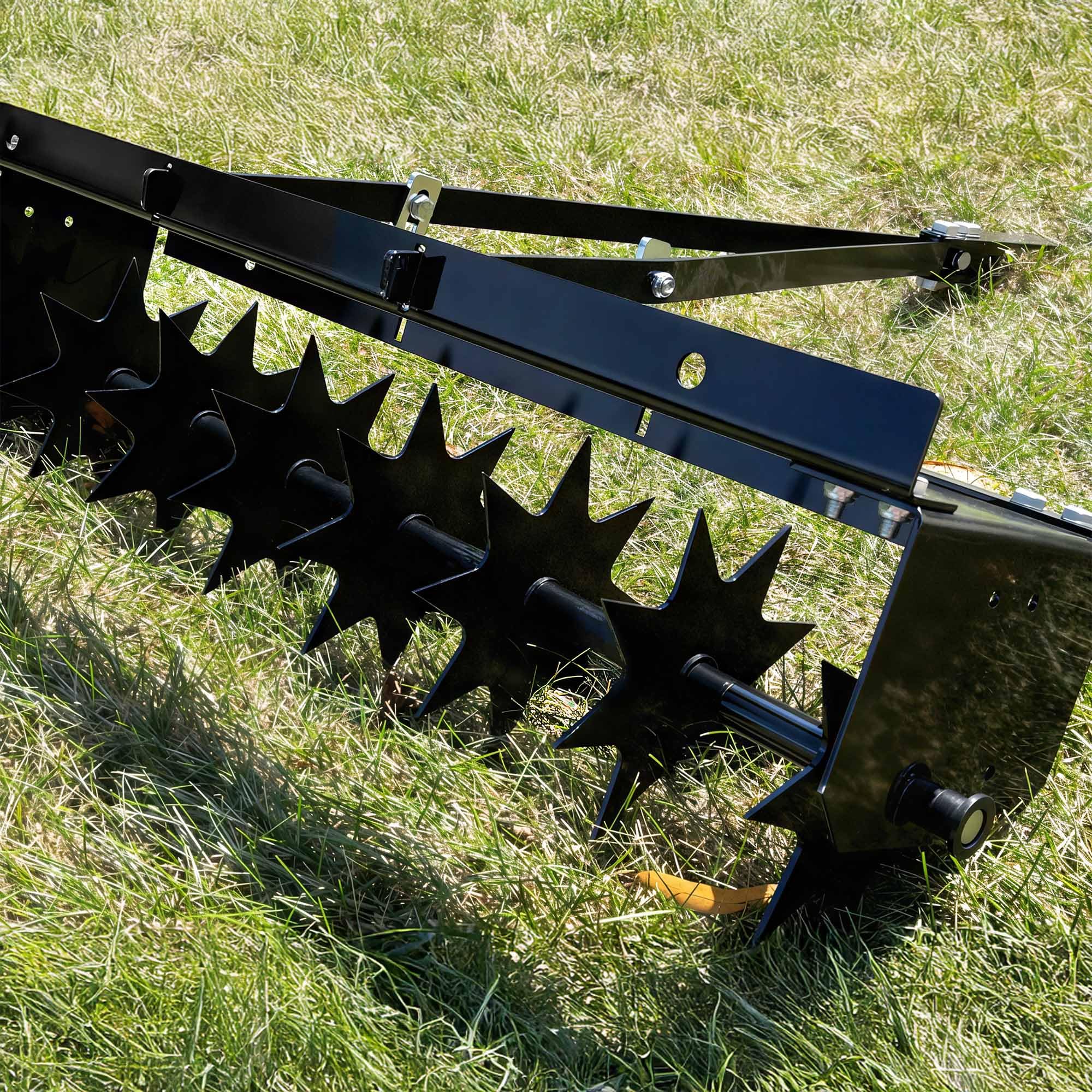 YITAMOTOR aerator in use on a lawn delivering even aeration